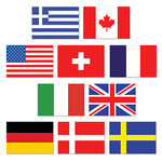 Beistle Mini International Flag Cutouts - 10ct.