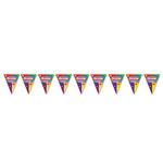 Beistle Happy Birthday Pennant Banner - 12ft.