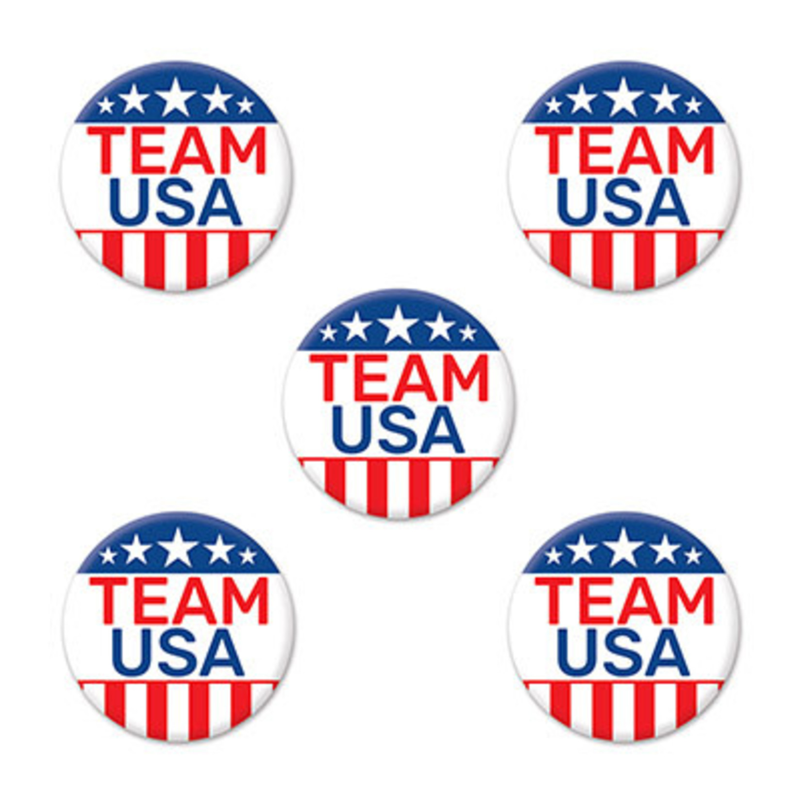 Beistle Team USA Buttons - 5ct.