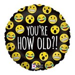 A to Z 18" Emoji Face You're How Old?! Mylar Balloon - 1ct.