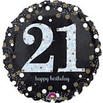 A to Z 18" Sparkling Birthday 21st Birthday Mylar