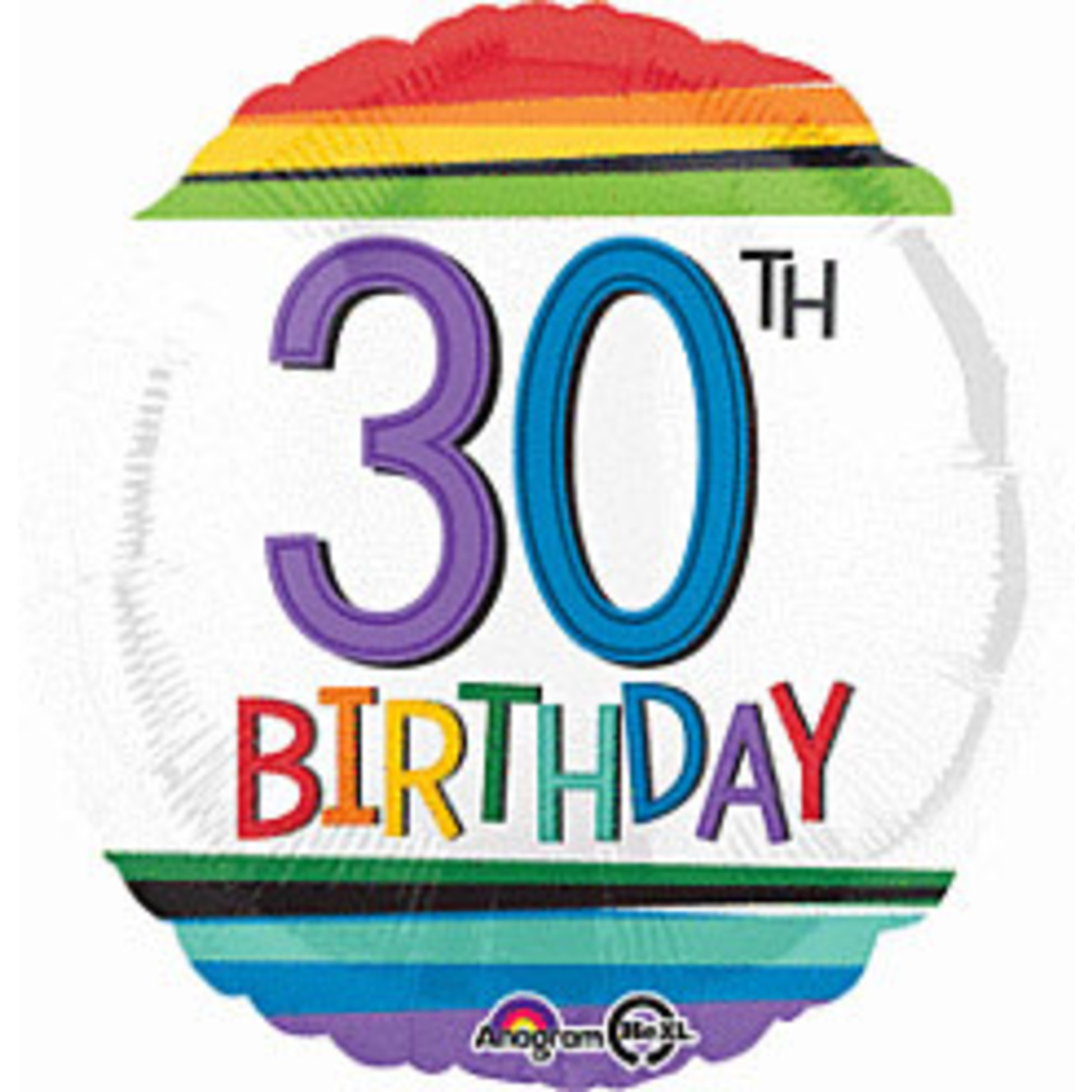 A to Z 18" Rainbow 30th Birthday  Mylar