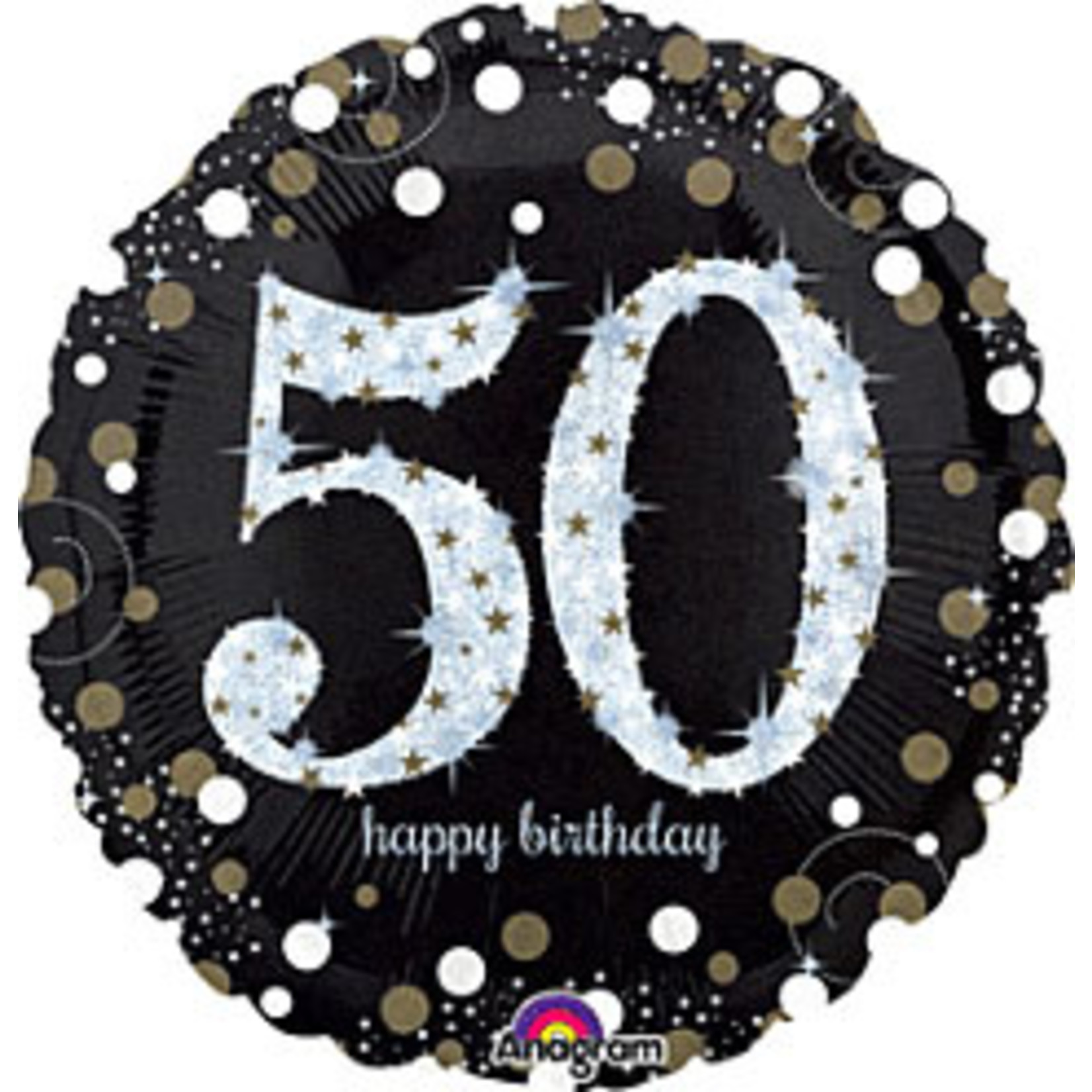 A to Z 18" Sparkling 50th Birthday Mylar