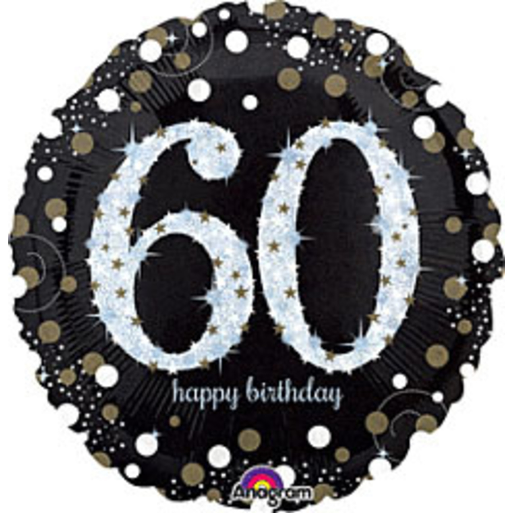 A to Z 18" Sparkling 60th Birthday Mylar