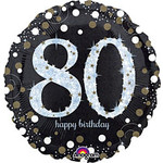 A to Z 18" Elegant Sparkle 80th Birthday Mylar