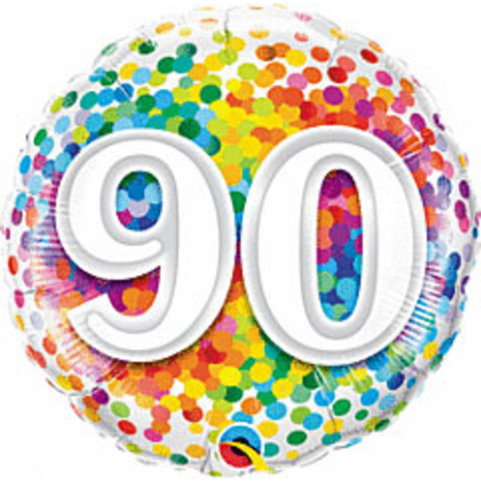 mayflower 18" Rainbow 90th Birthday Confetti Mylar