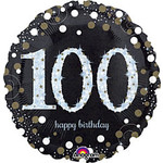 A to Z 18" Sparkling 100th Birthday Mylar Balloon - 1ct.