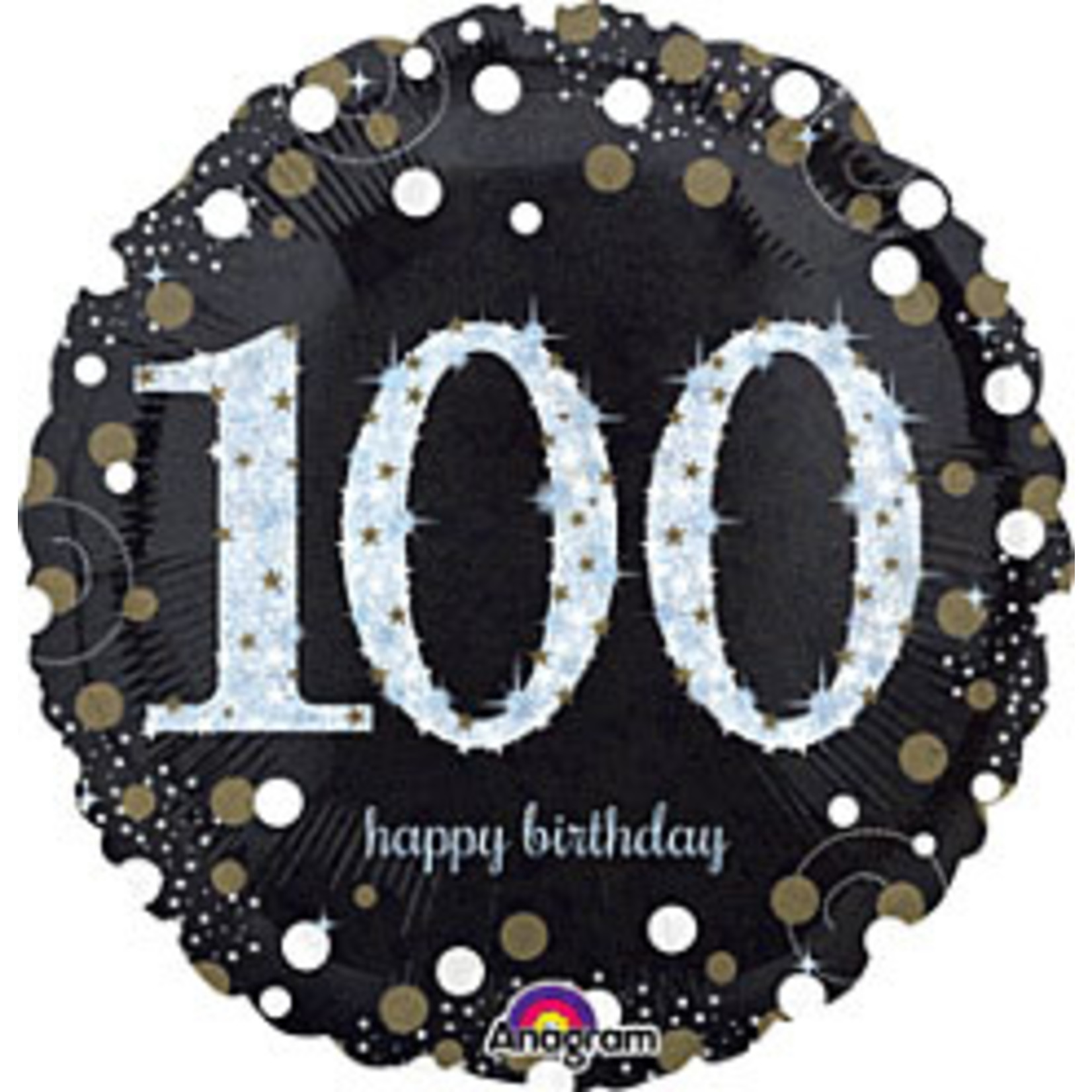 A to Z 18" Sparkling 100th Birthday Mylar Balloon - 1ct.