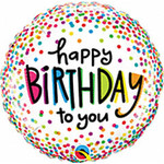 mayflower 18" Birthday Sprinkled Dots Mylar