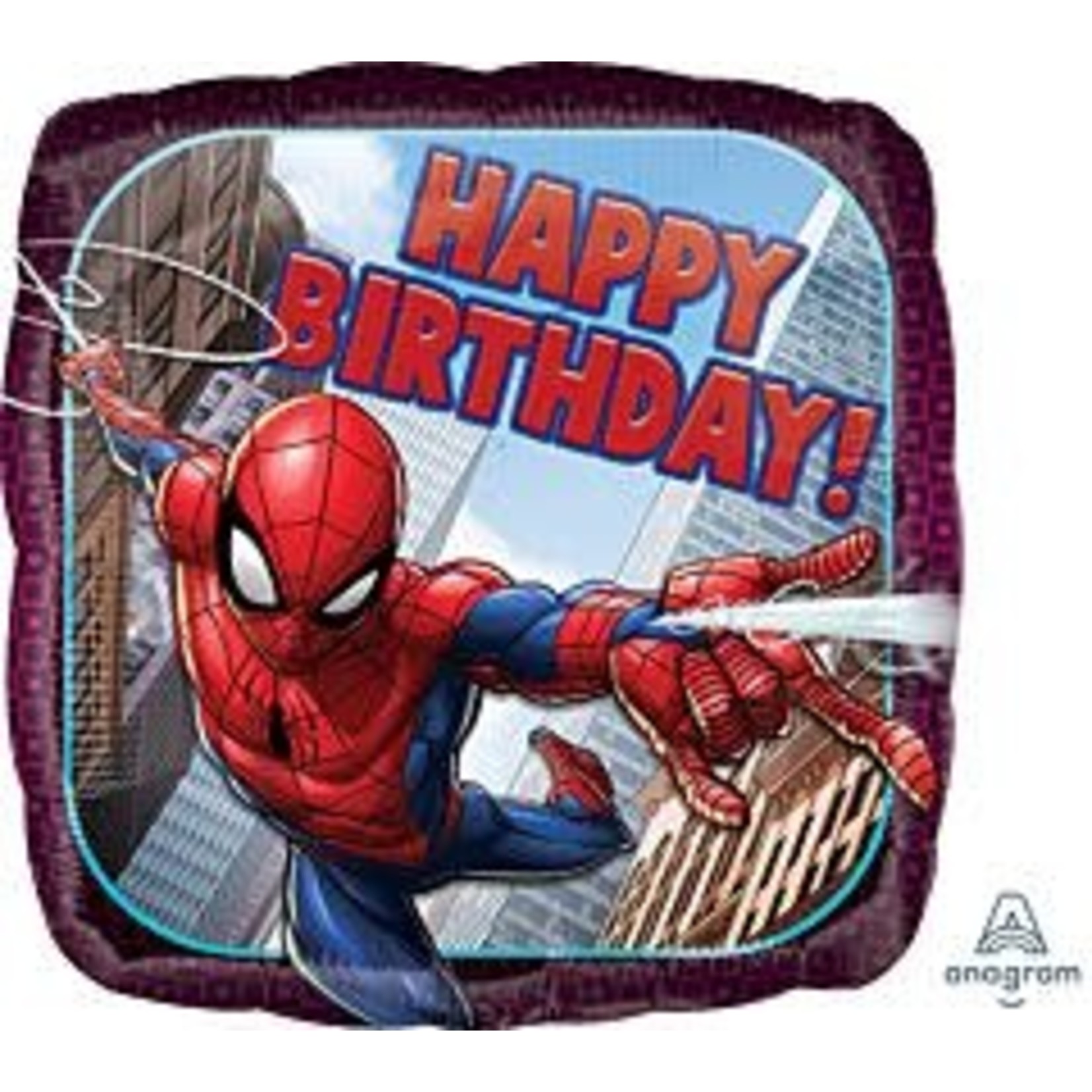 Anagram 18" Spiderman Happy Birthday Mylar Balloon - 1ct.