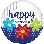 mayflower 18" Sketched Flower Birthday Mylar