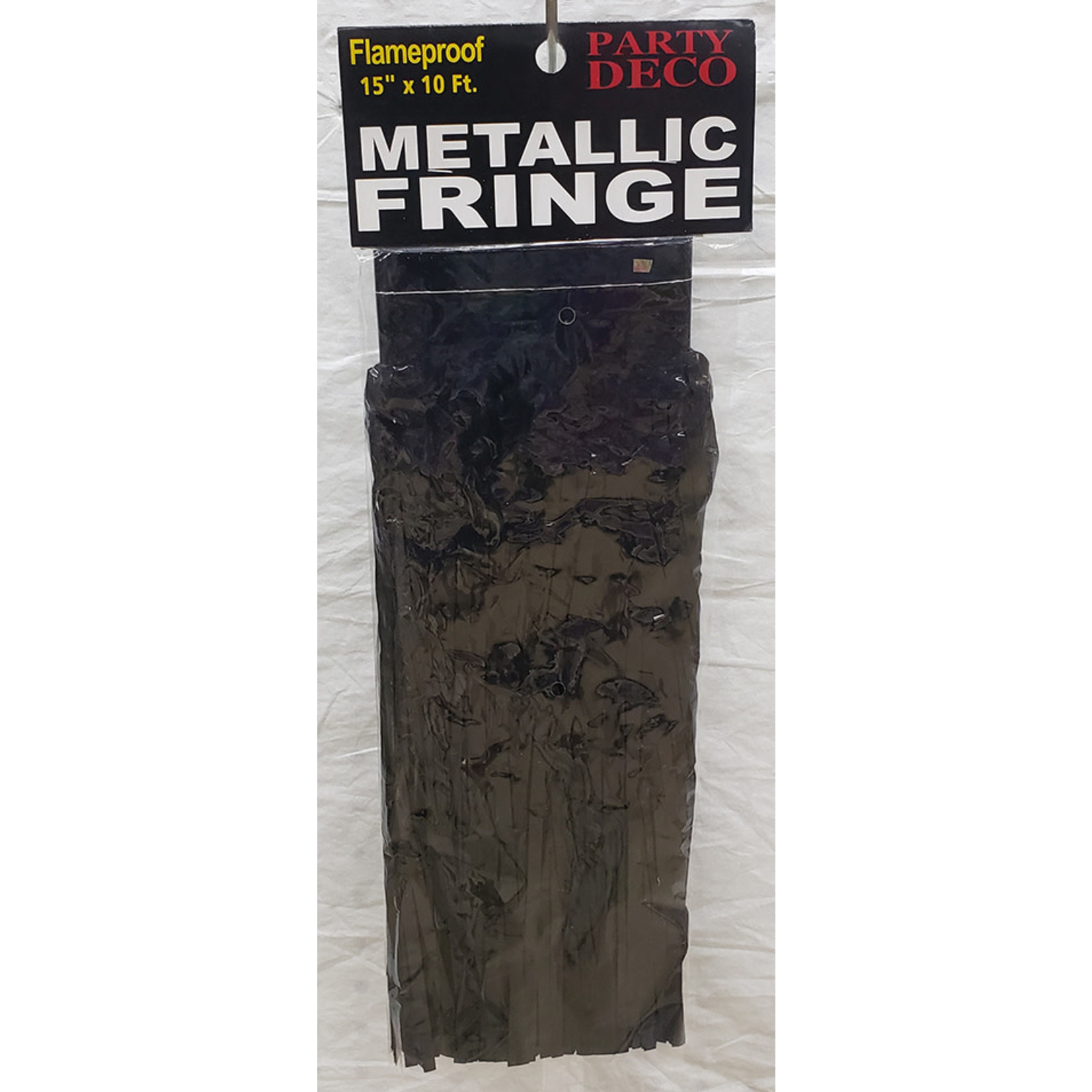 party deco Black 15' Metallic Fringe - 10'