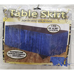 Rubies 29" Blue Tinsel Table Skirt - 14'