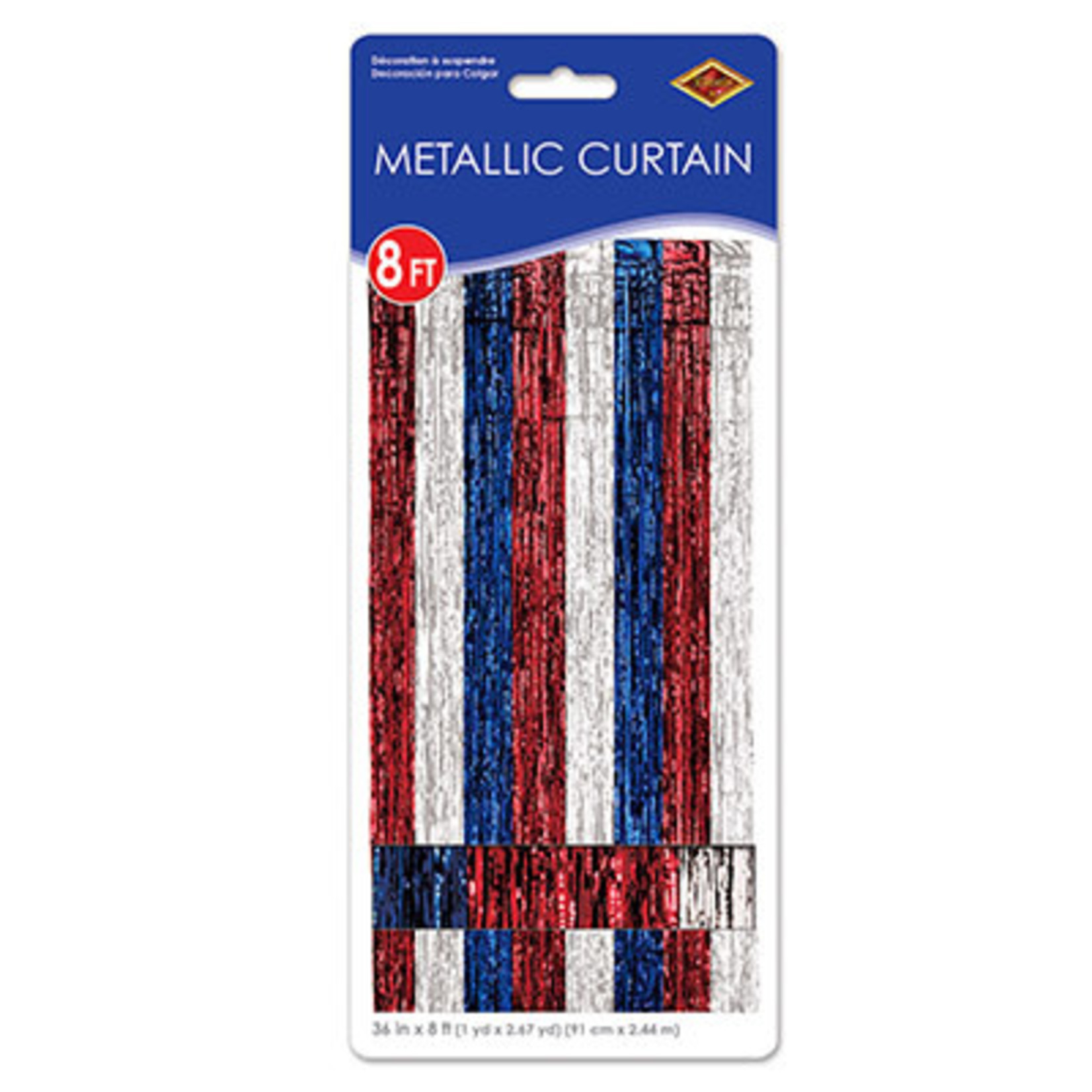 Beistle 8' Red, White & Blue Fringe Door Curtain - 1ct.