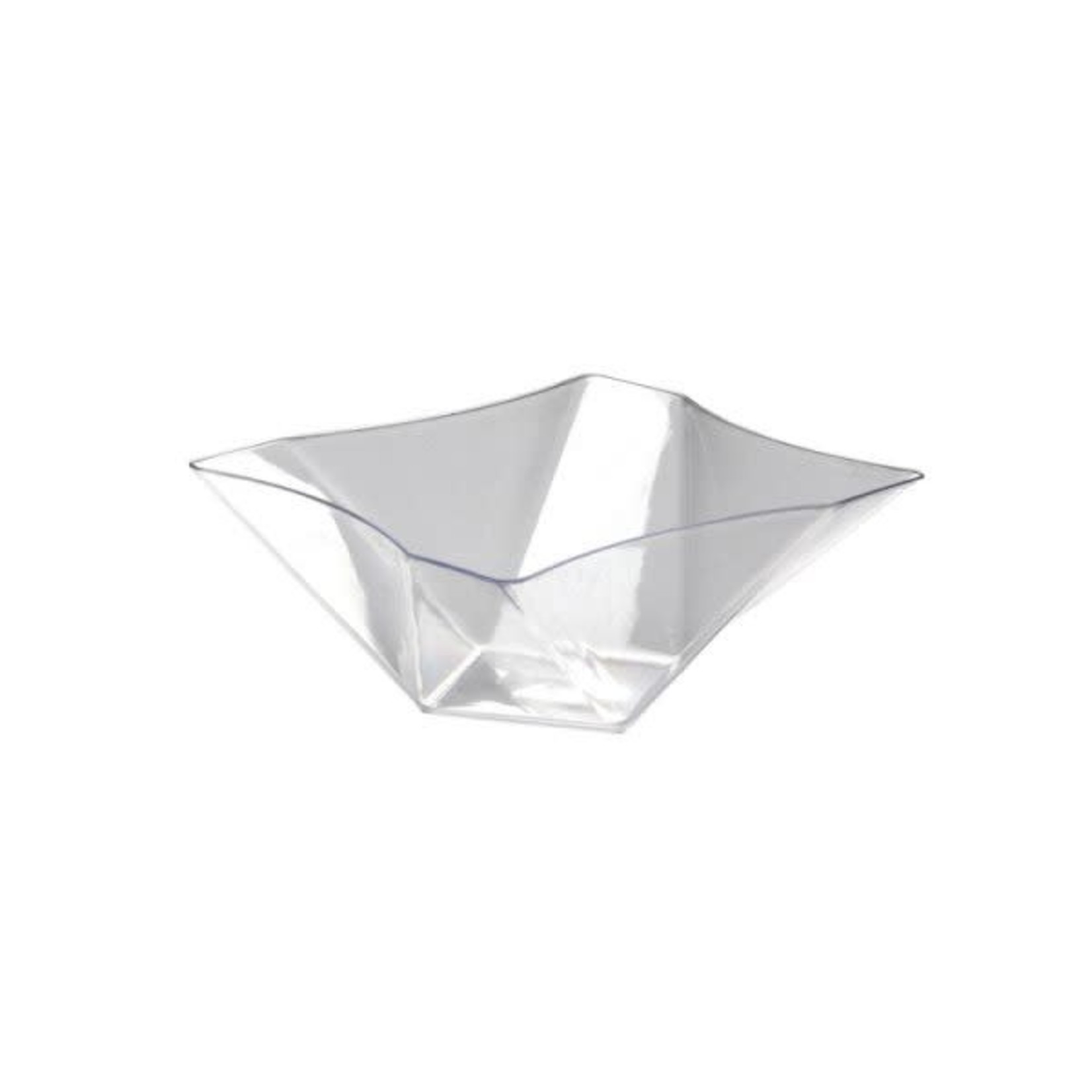 Party Essentials 41oz. Clear Twisted Square Serving Bowl - 1ct.