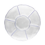 northwest 16" Clear Scalloped 7 Compartment Tray - 1ct.