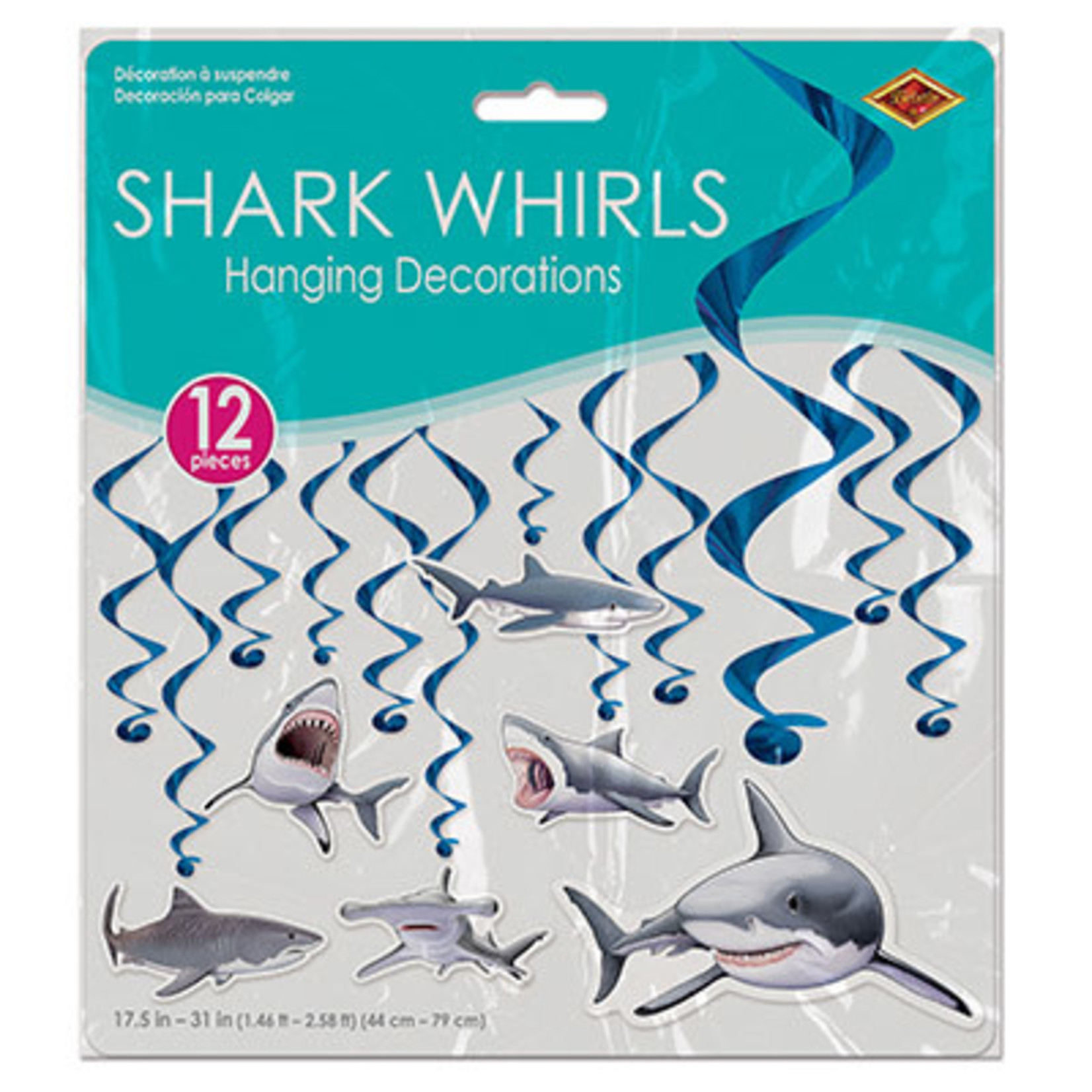 Beistle Shark Hanging Whirls - 12ct.