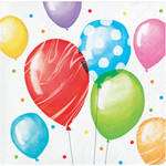 Creative Converting Balloon Bash Beverage Napkins - 16ct.