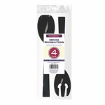 northwest 9.5" Black Serving Fork & Spoon Set - 4ct.