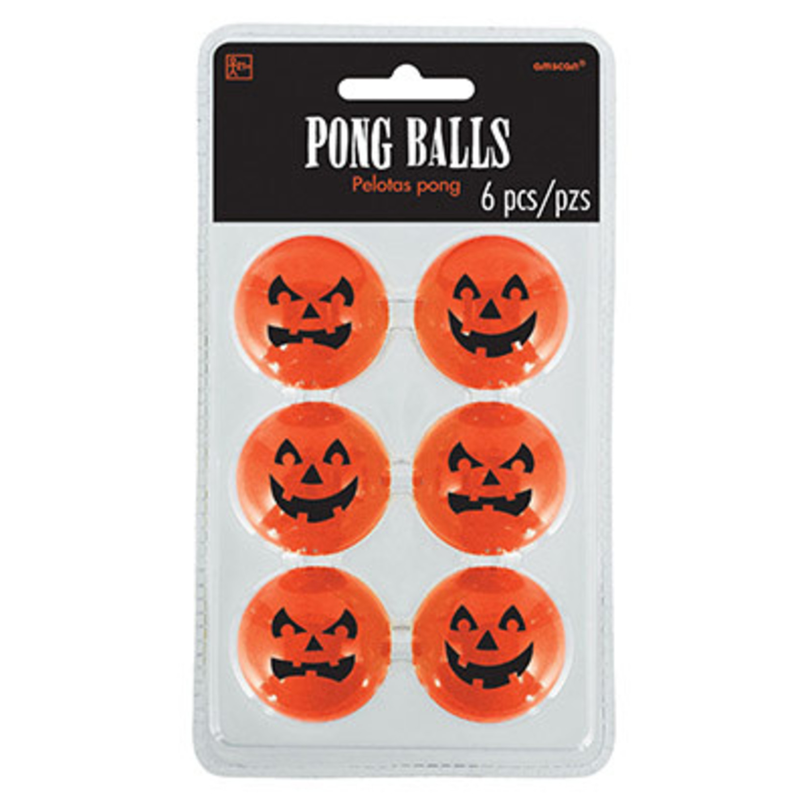 Amscan Jack-O-Lantern Ping Pong Balls - 6ct.
