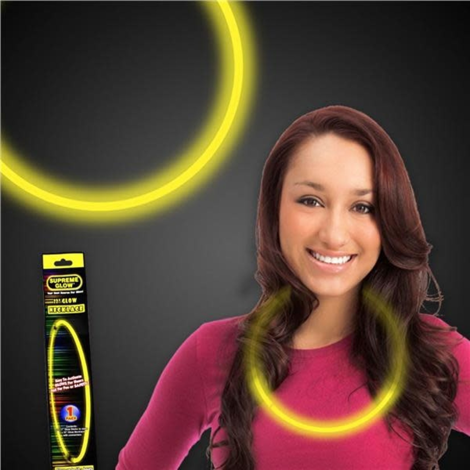 Fun Central 22" Yellow Glow Necklace - 1ct.