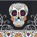 unique Day Of The Dead Bev. Napkins - 24ct.