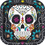 unique Day Of The Dead 9" Plates - 8ct.