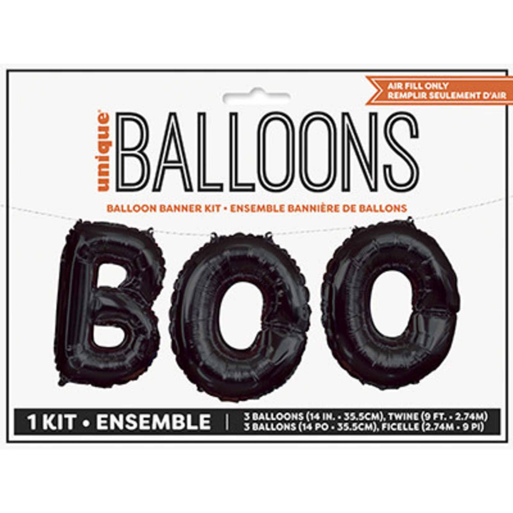 unique 'BOO' Balloon Banner Kit - !Air Fill Only!