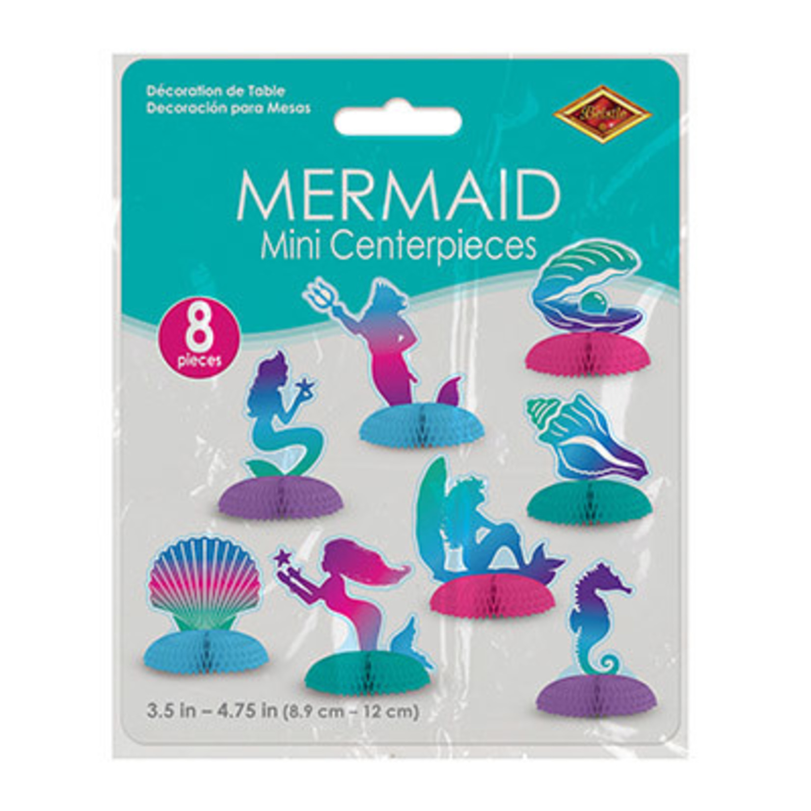 Beistle 4" Mini Mermaid Centerpieces - 8ct.