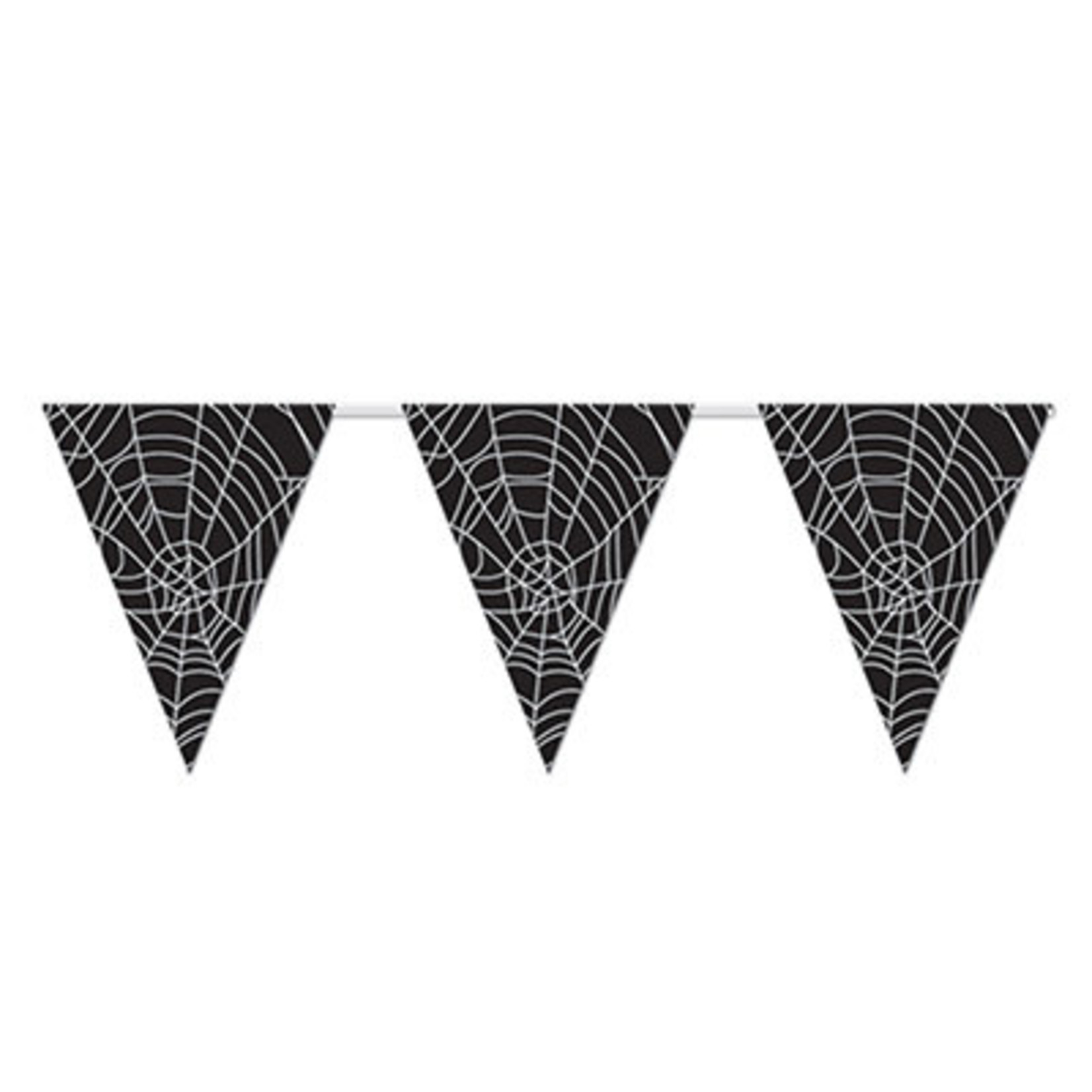 Beistle Spider Web Pennant Banner - 12ft.