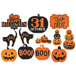 Amscan Orange & Black Halloween Cutouts - 12ct.