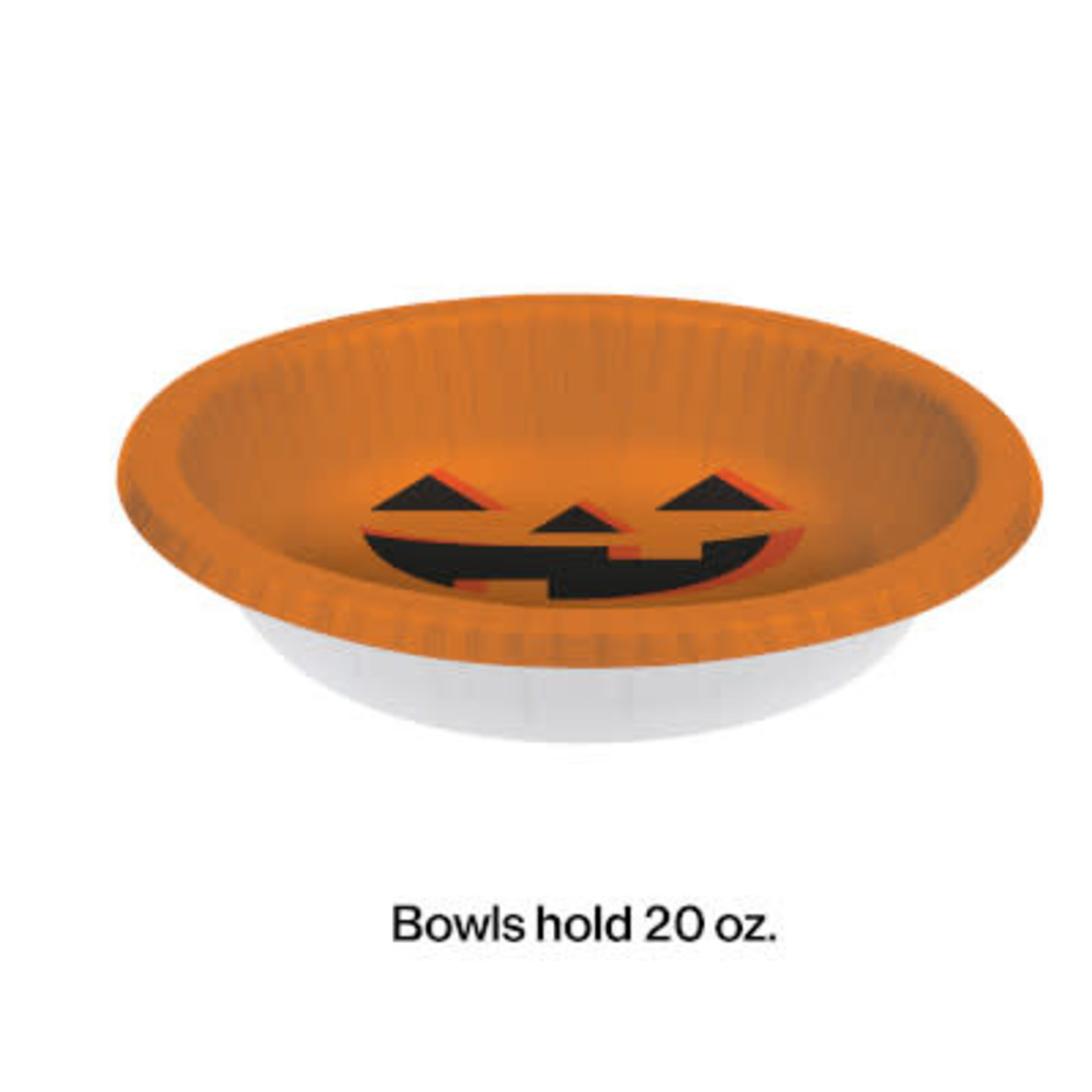 Creative Converting 20oz. Halloween Pumpkin Paper Bowls - 8ct.