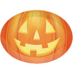 Creative Converting Oval Pumpkin Serving Tray - 14"