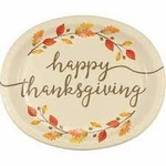 Creative Converting Thankful Oval Platters - 8ct. (10" x 12")