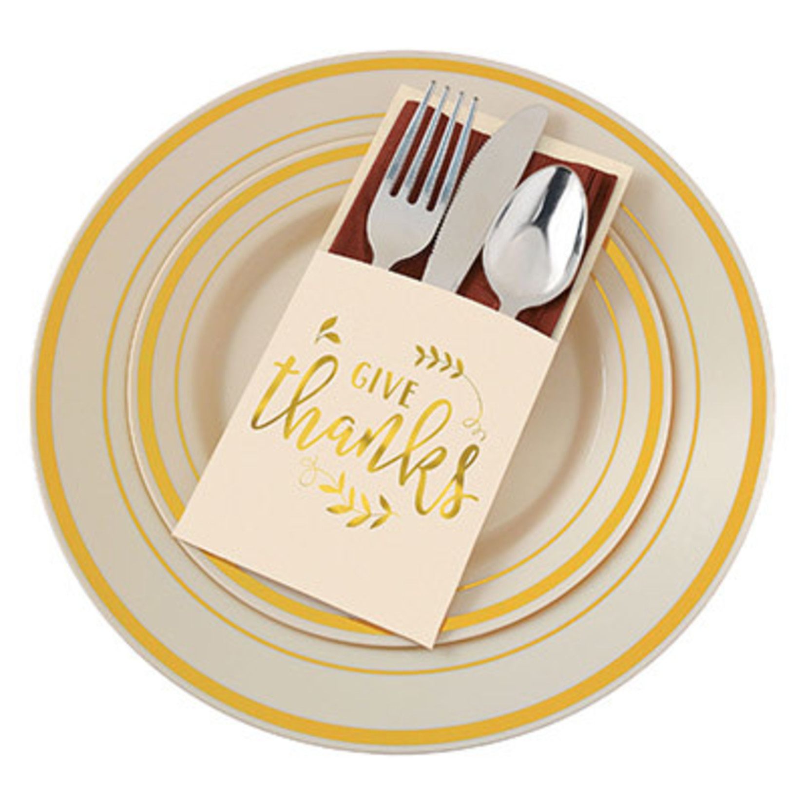 Amscan Thanksgiving Cutlery Holders - 12ct.