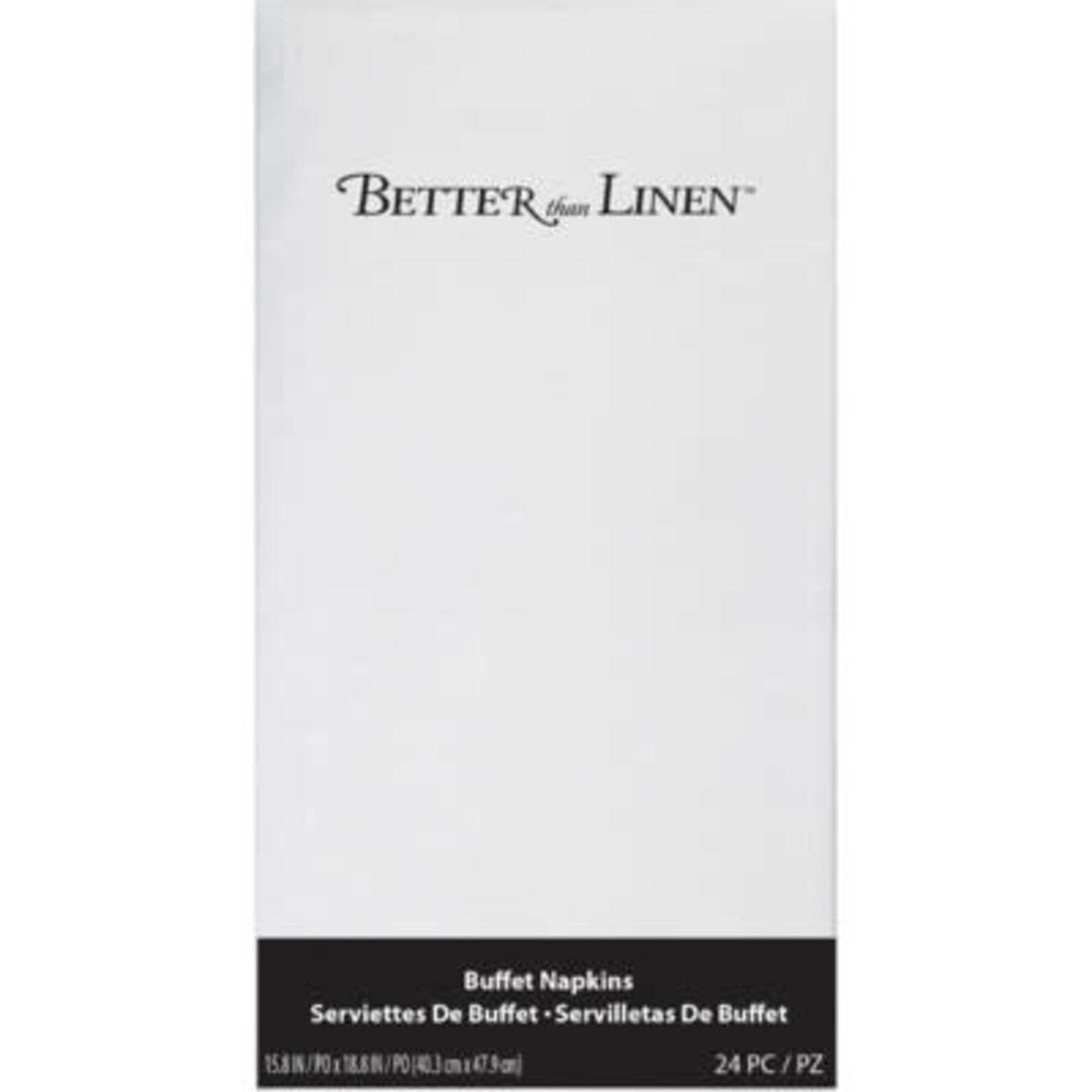 Creative Converting White Better than Linen Guest Towels - 24ct.