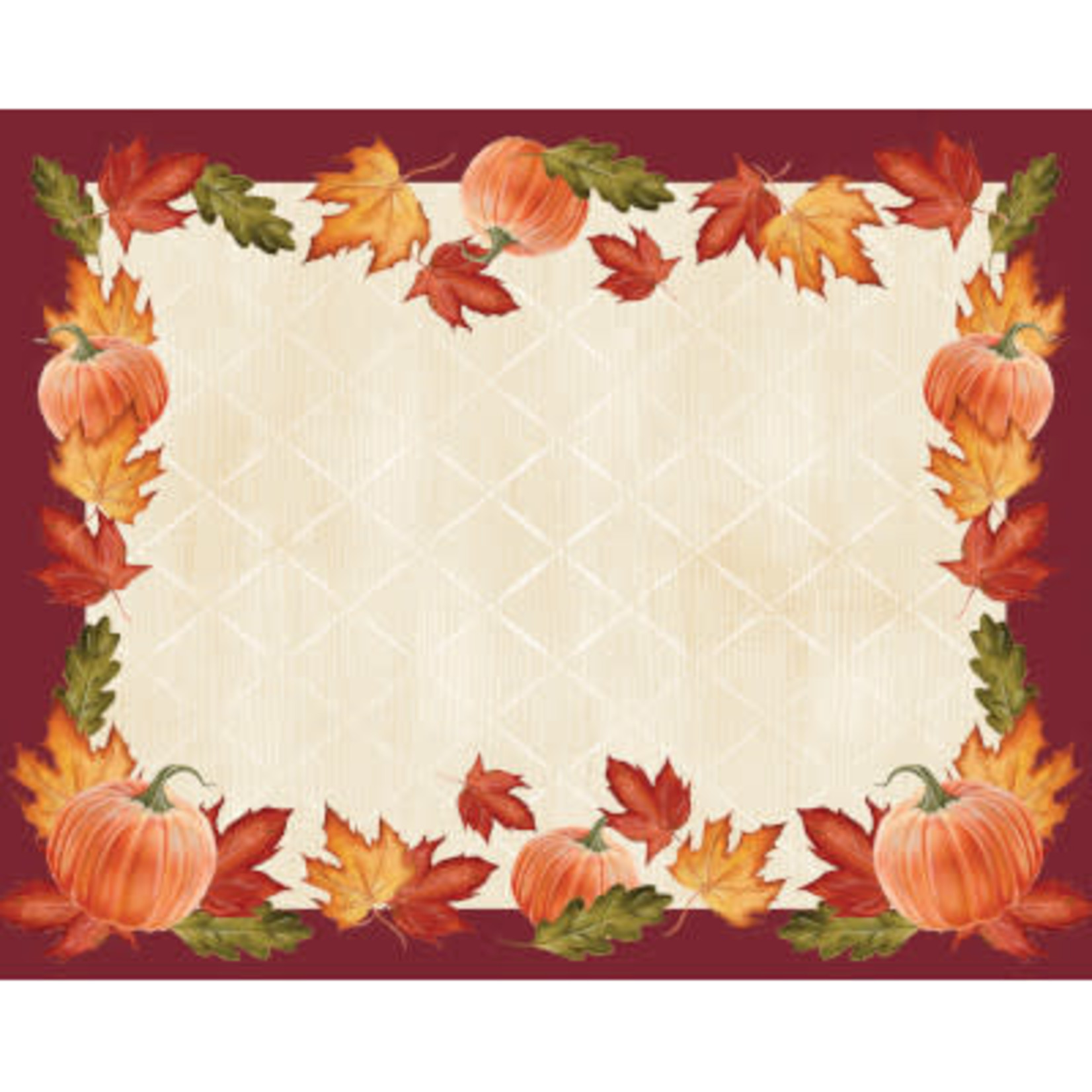 Creative Converting Fall Pumpkins and Leaves Placemats - 12ct.