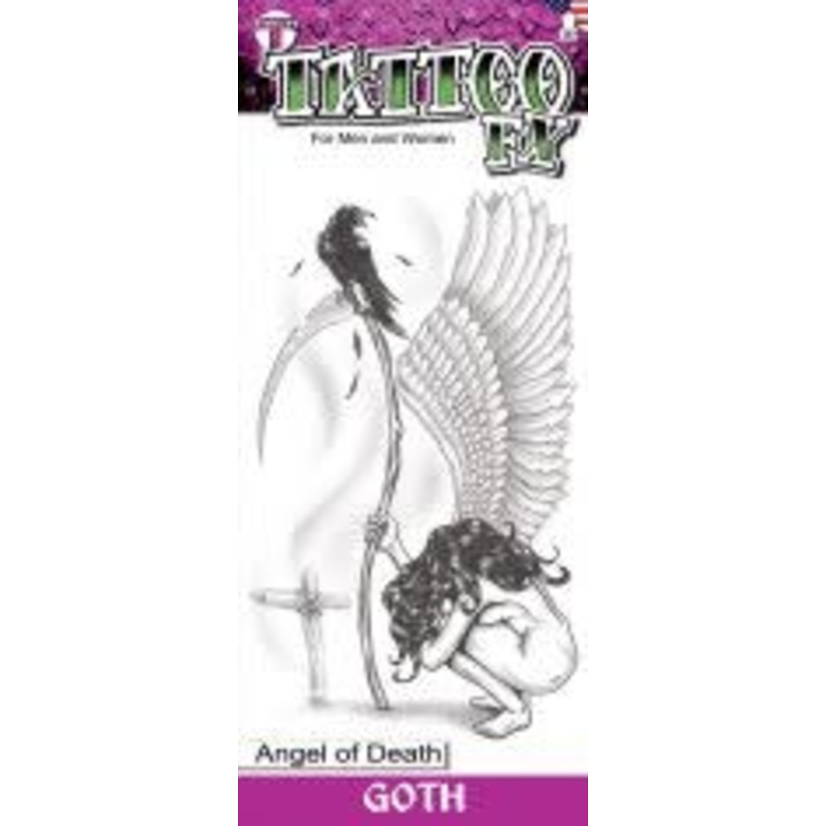 Tinsley Transfers Goth Angel Of Death Tattoo