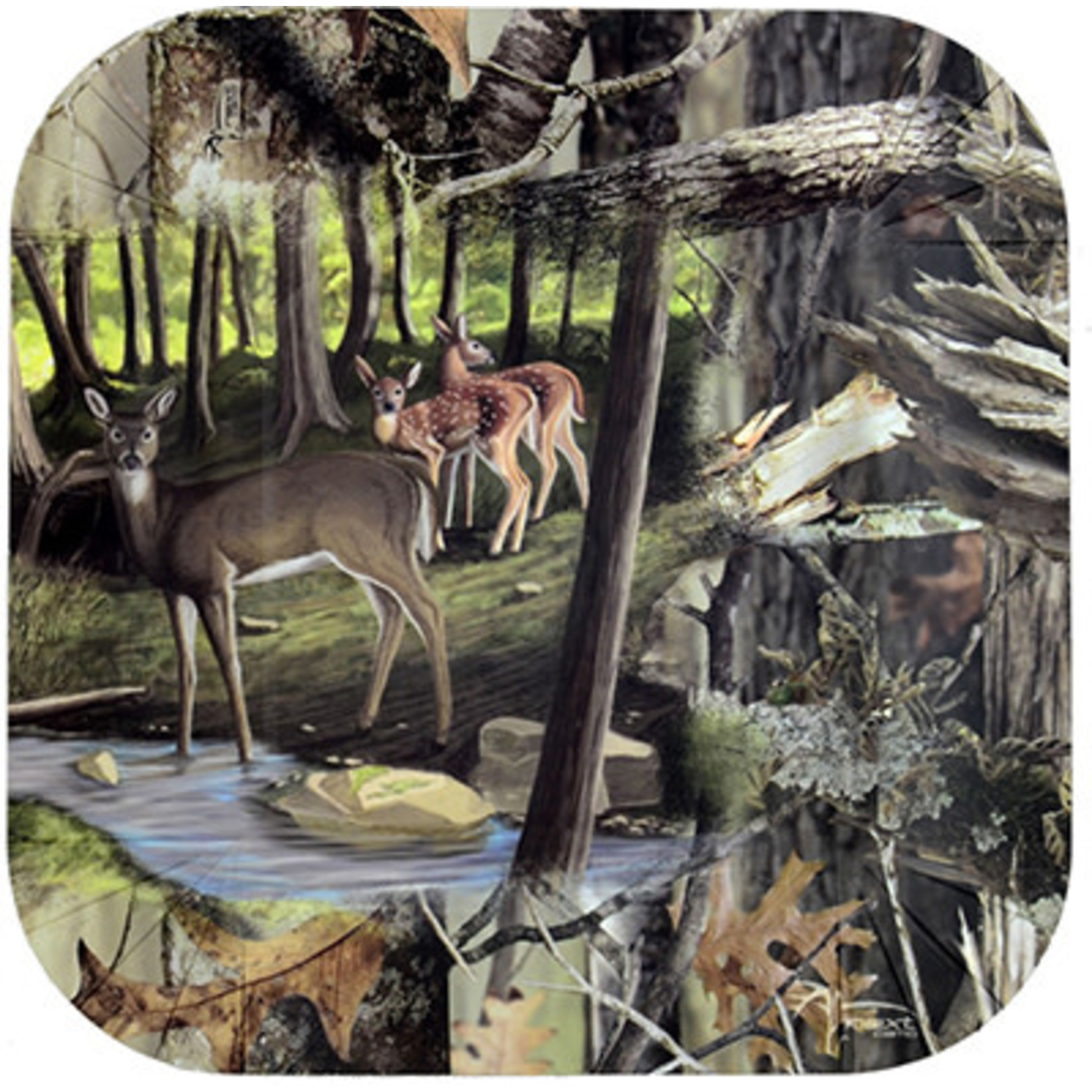 Havercamp 7" Camouflage Deer Square Plates - 8ct.