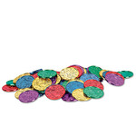 Beistle Multi-Color Plastic Coins - 100ct.