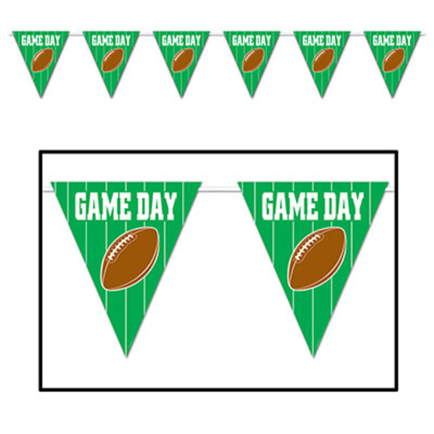 Beistle Game Day Football Giant Pennant Banner - 12ft.