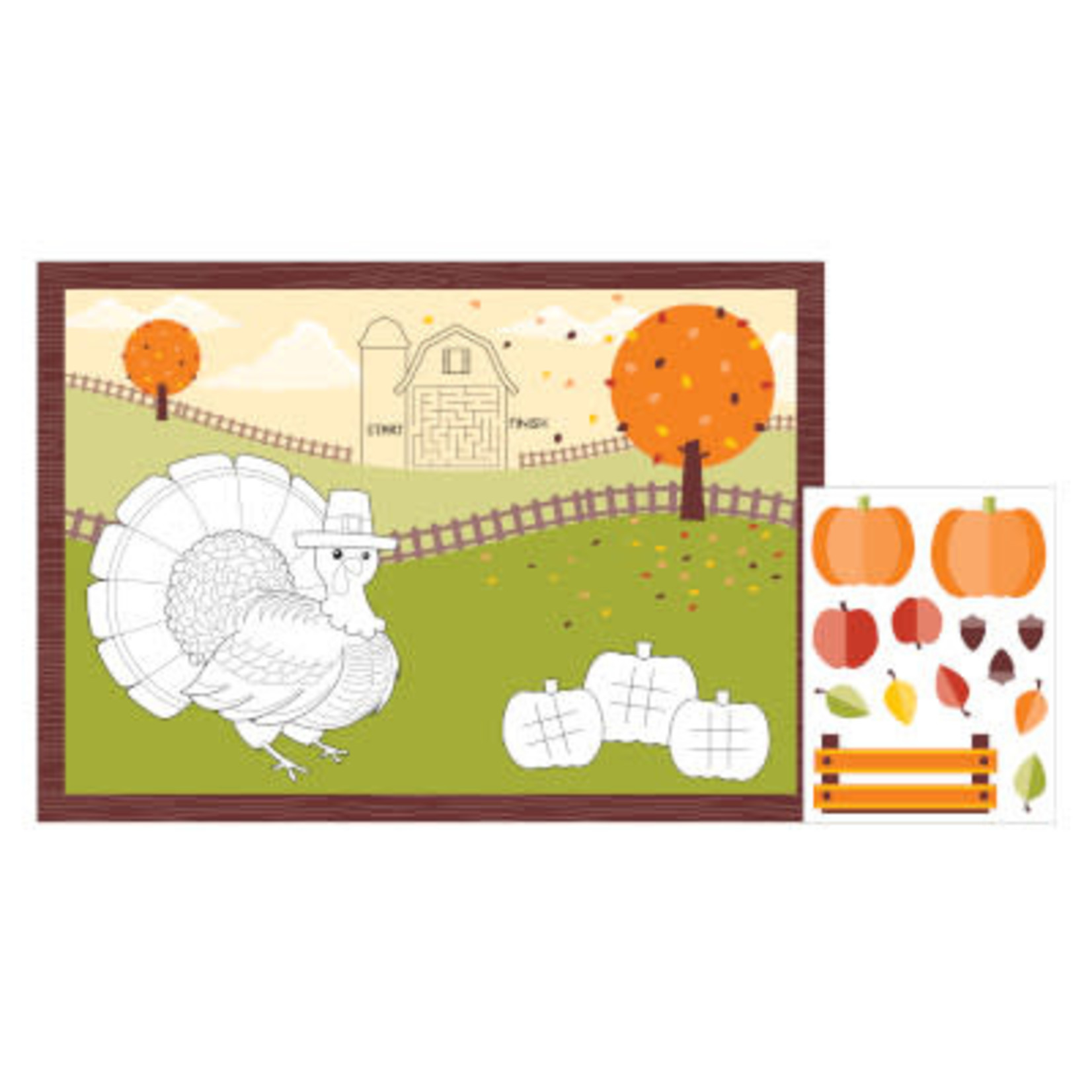 Creative Converting Thanksgiving Kidsl Activity Placemats - 8ct.