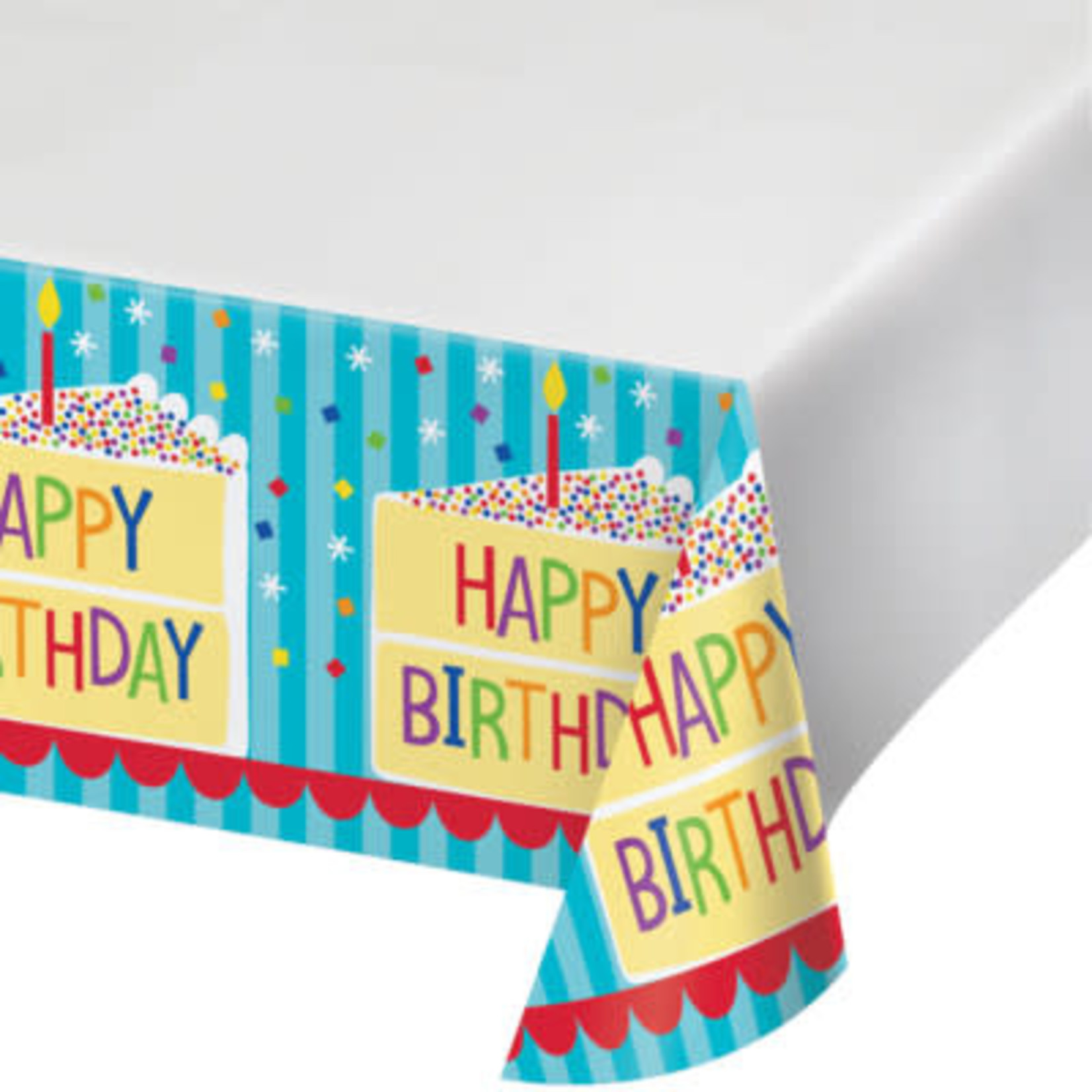 Creative Converting Cake Birthday Tablecover - 48" x 88"