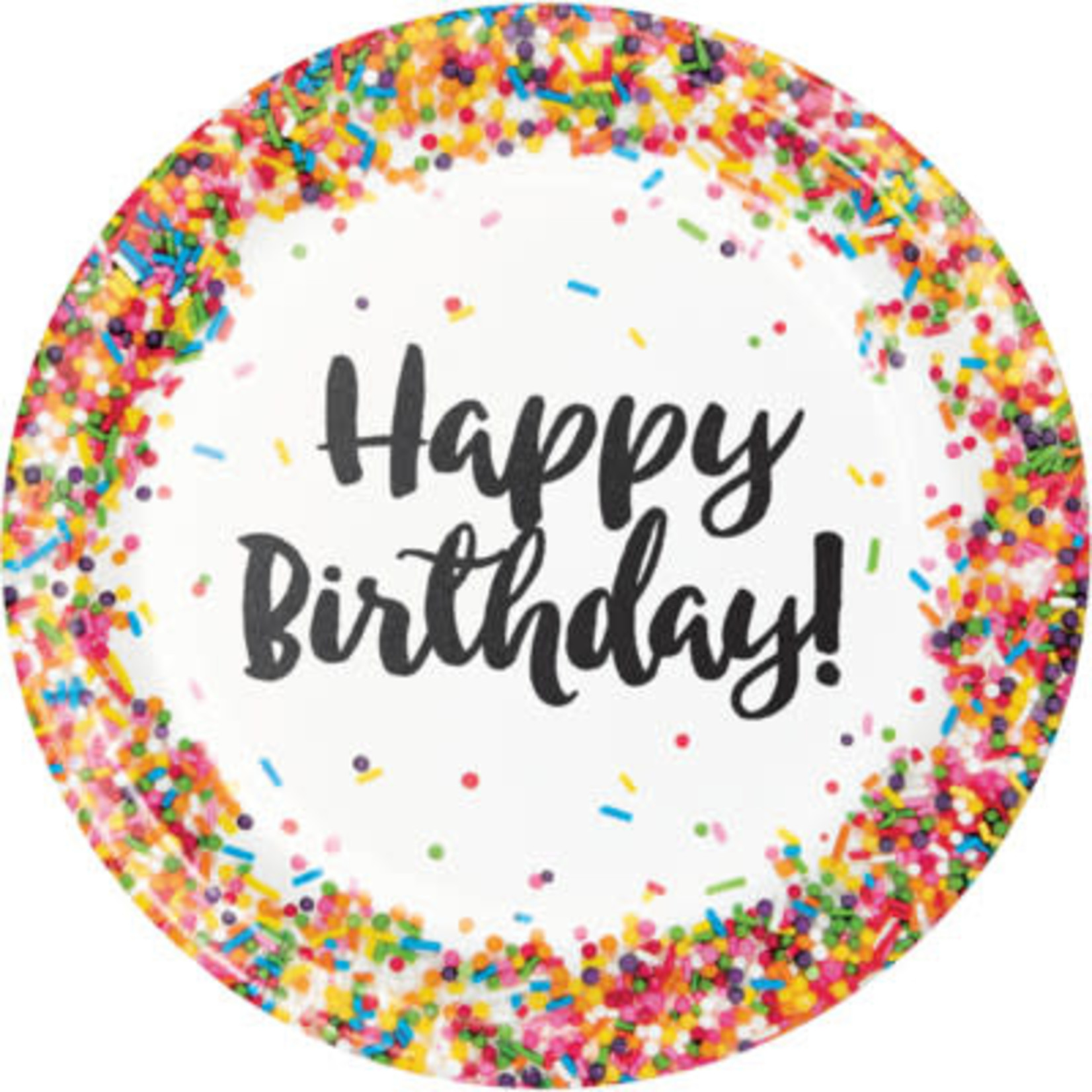 Creative Converting 9" Sprinkles Birthday Plates - 8ct.