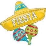 mayflower 32" Fiesta Sombrero w/ Maracas Mylar