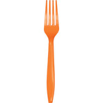 Touch of Color Sunkissed Orange Premium Plastic Forks - 24ct.