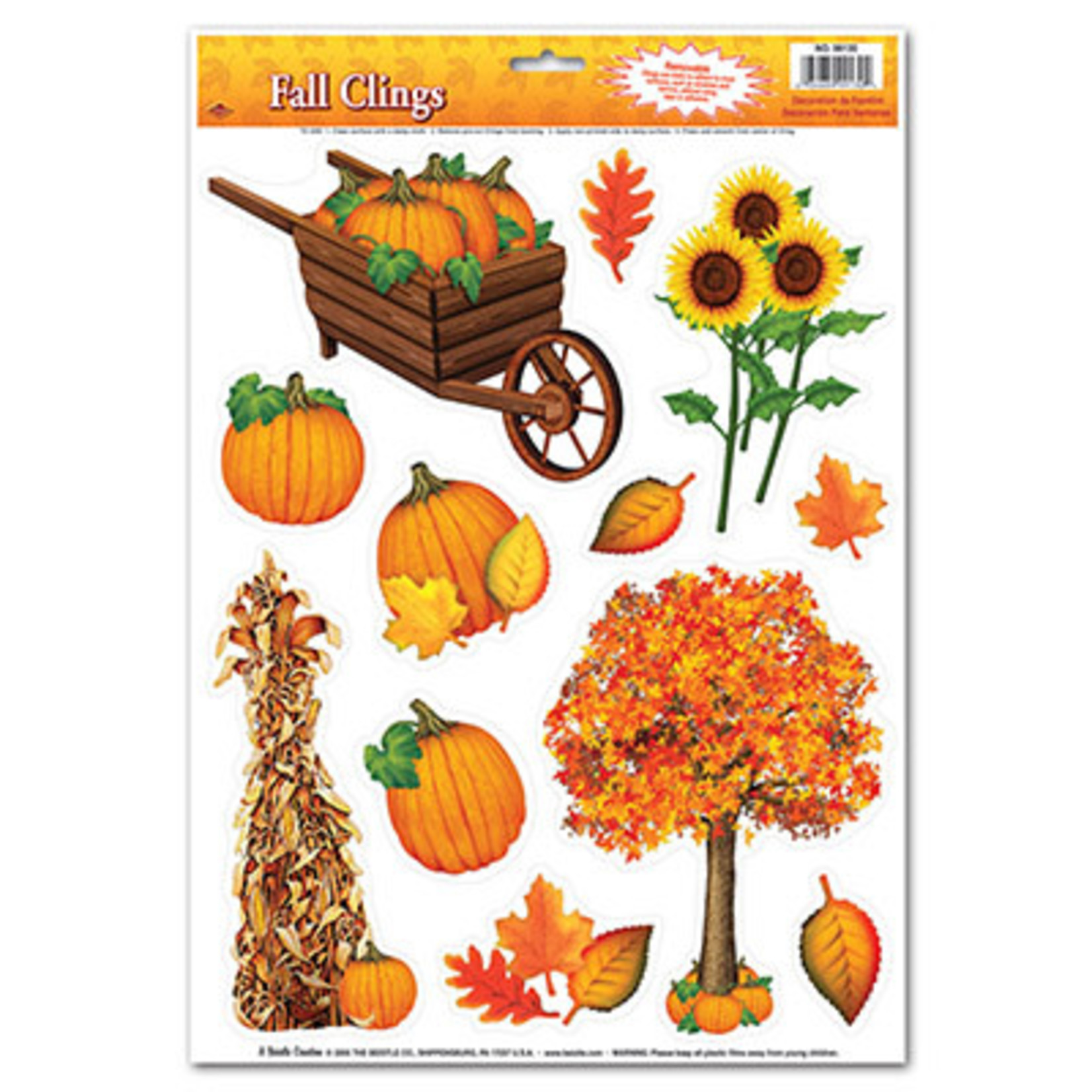 Beistle Fall Asst. Window Clings - 12ct.