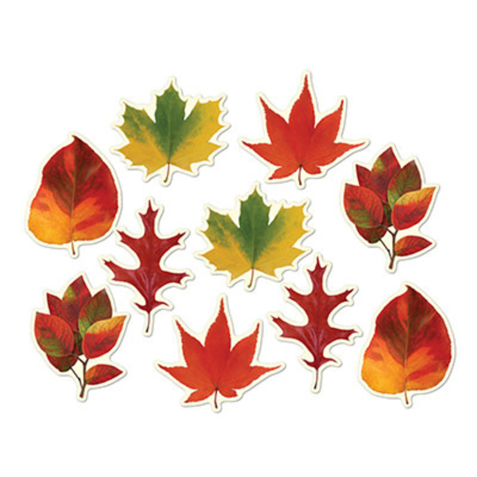 Beistle 4.5" Fall Leaf Mini Cutouts - 10ct.