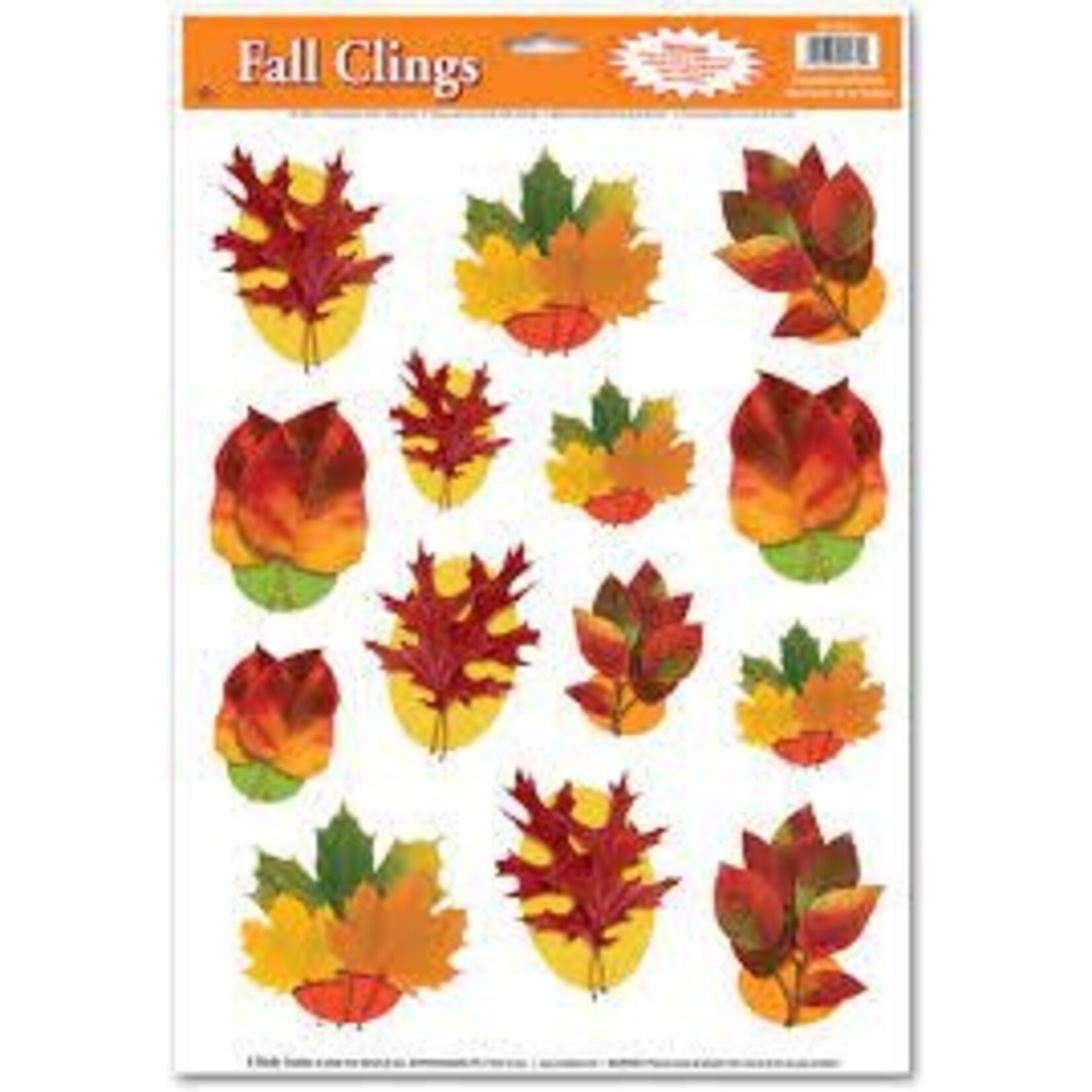Beistle Fall Leaves Clings - 14ct.
