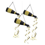 Amscan 12" New Year's Champagne Bottle Hanging Decor. - 3ct.